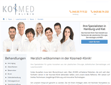 Tablet Screenshot of kosmed-klinik.de